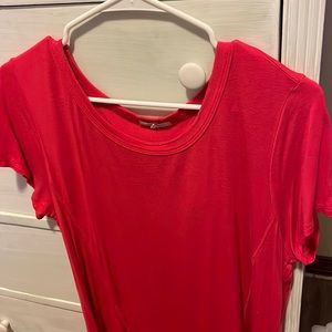 Womens hot pink ava james large blouse.